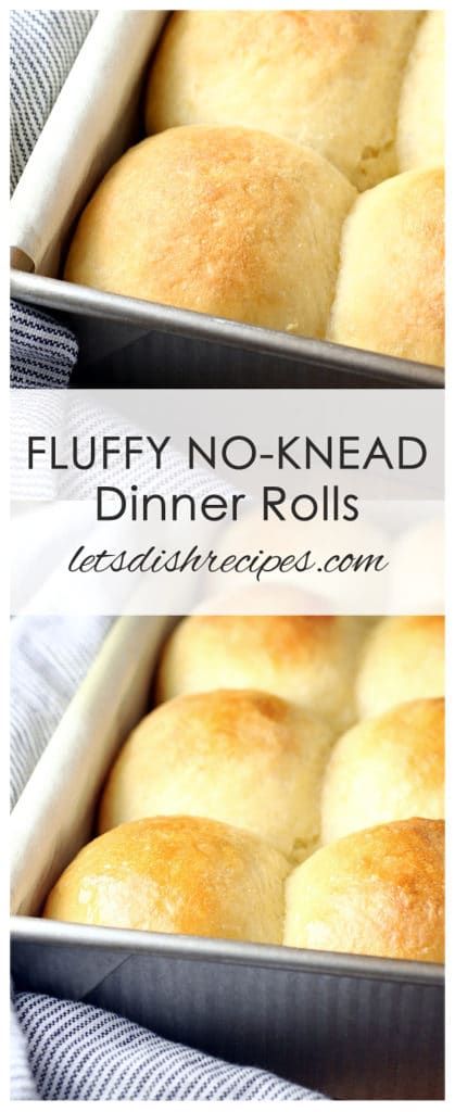 Fluffy No-Knead Dinner RollsFluffy No-Knead Dinner Rolls Recipe | A bowl and a wooden spoon is all you need to make these fluffy, no-knead dinner rolls. #bread #rolls No Knead Dinner Rolls, Crazy Dough, Kitchen Nostalgia, No Yeast Dinner Rolls, Stuffed Bread, Bread Rolls Recipe, Homemade Rolls, Homemade Dinner Rolls, Yeast Rolls