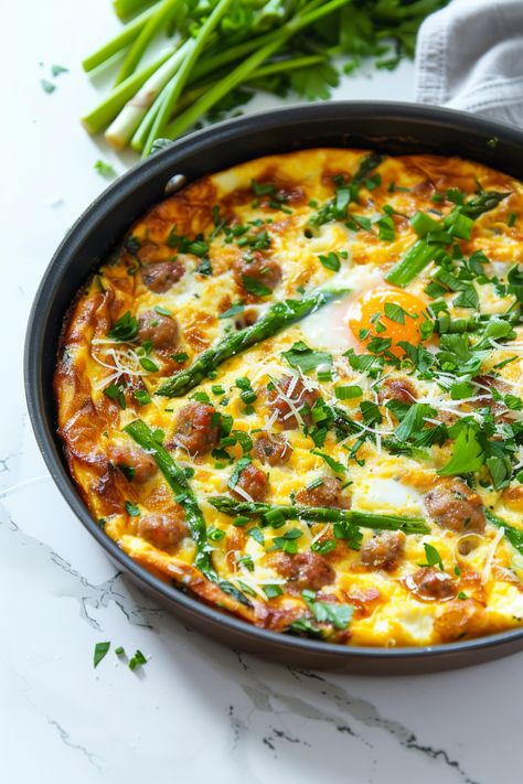 Easy and Delicious Keto Italian Sausage and Asparagus Frittata Recipe for Beginners #ketodiet #ketorecipes #lowcarb Sausage Frittata Recipes, Keto Italian Sausage Recipes, Sausage And Asparagus, Fritata Recipe, Asparagus Frittata, Keto Italian, Keto Sausage, Recipe For Beginners, Keto Diet Results