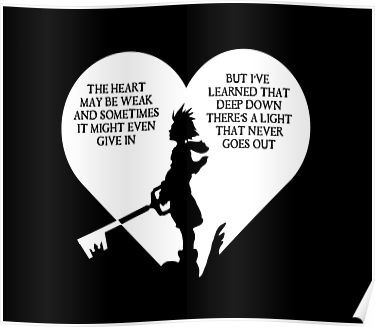 Kingdom Hearts Quotes, Kingdom Hearts Tattoo, Hearts Quotes, Kingdom Hearts Wallpaper, Video Game Quotes, Hearts Tattoo, Kingdom Hearts Fanart, Sora Kingdom Hearts, Kingdom Hearts Art