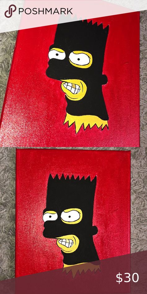 Ski Mask Painting, R&b Aesthetic, Mask Painting, Ski Mask, Art Decals, 1 Of 1, Bart Simpson, Skiing, Fashion Shopping