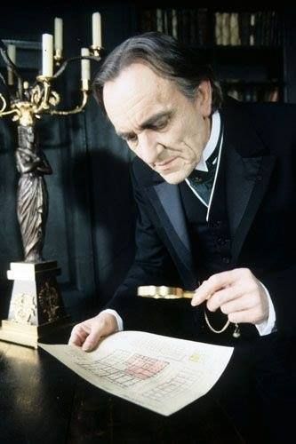 Here's a rare still of Eric Porter's Professor Moriarty from "The Red-Headed League". Professor Moriarty, Moriarty Sherlock, Sherlock Holmes Elementary, Jeremy Brett Sherlock Holmes, Red Headed League, Holmes Movie, Elementary My Dear Watson, British Movies, Jeremy Brett