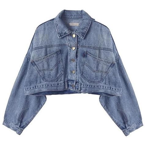 Cropped Denim Jacket (160 BRL) ❤ liked on Polyvore featuring outerwear, jackets, blue jean jacket, blue denim jacket, blue jackets, blue cropped jacket and denim jacket Blue Cropped Jacket, Denim Jacket Cropped, Cropped Jean Jacket, Estilo Hippie, Dad Fashion, Crop Jean Jacket, Denim Wear, 90s Fashion Outfits, Blue Jean Jacket