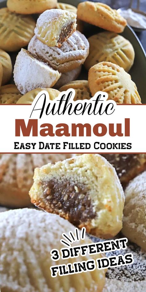 Easy Maamoul Recipe, Mamool Cookies Dates, Christopher Kimball Recipes, Nut Filled Cookies, Mamool Cookies Recipe, Lebanese Cookies Recipes, Moroccan Cookies Recipe, Turkish Cookies Recipe, Middle East Dessert