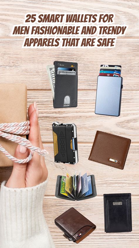 There are a lot of elegant and beautiful-looking smart wallets for men. Some of them are really eye-catching, while others have simplistic designs that fit certain types of people. If you’re looking for one, make sure to check out our list below, containing some of the best smart wallets for men that money can buy. Minimalist Wallets For Men, Lost Wallet, Slim Wallet Men, Modern Mens Fashion, Smart Wallet, Minimalist Leather Wallet, Personalized Leather Wallet, Wallets For Men, Types Of People