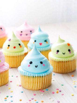 Cupcake Decorating Tips, Kid Cupcakes, Kawaii Dessert, Cupcake Cake Designs, Cupcakes Decorados, Creative Cupcakes, Special Cakes, Diy Cupcakes, Cupcake Designs