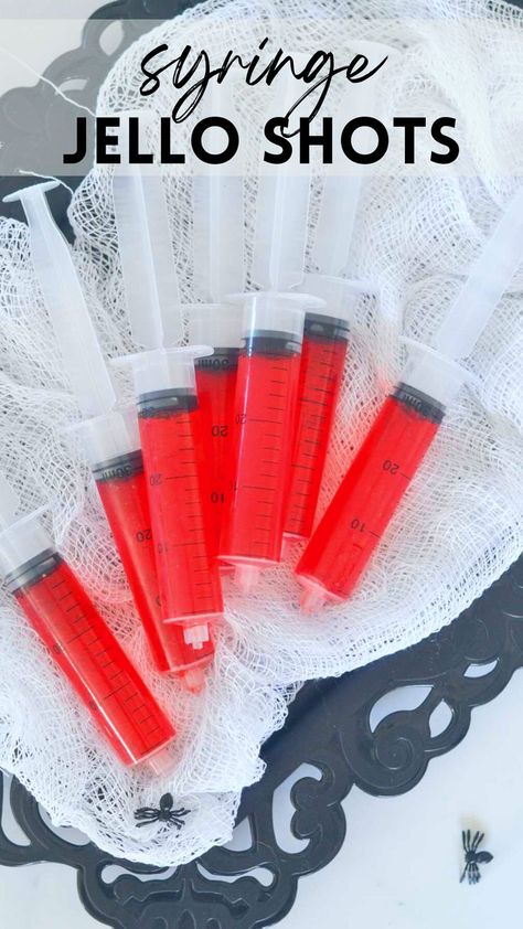 Jello Shot Syringes Recipe, Syringe Jello Shots, Making Jello Shots, Jello Shots Recipe, Halloween Jello Shots, Halloween Jello, Bbq Party Food, Halloween Shots, Jelly Shots