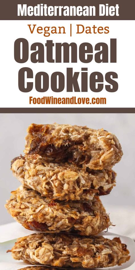 Oatmeal Date Cookies, Healthy Vegan Oatmeal, Date Recipes Healthy, Healthy Cookie Recipe, Date Cookies, Healthy Cookie, Vegan Oatmeal, Healthy Food Guide, Healthy Cookie Recipes