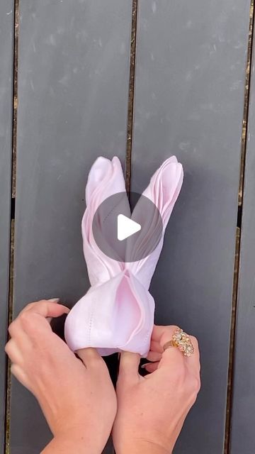 Luisa Ruocco on Instagram: "🐰 EASTER BUNNY NAPKIN FOLD 🐰
The video that started it all 💕
Who will be making those this Sunday?!" Bunny Napkin Fold, Bunny Napkins, Napkin Folding, Easter Bunny, Napkins, Easter, On Instagram, Instagram