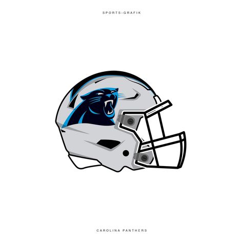 Carolina Panthers Helmet Fanart NFL American Football Nfl Helmets, Panther Nation, Helmet Art, Nfl Logo, Carolina Panthers, Nfl Teams, American Football, Panther, Nfl