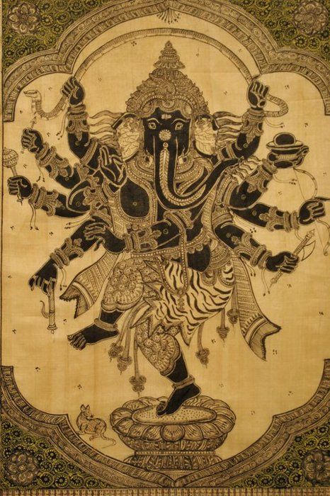 Ganesha. Mythology Drawing, Maggot Brain, God Ganesh, Arte Yoga, Amazing India, Shri Ganesh, Psy Art, Indian Painting, Hinduism Art