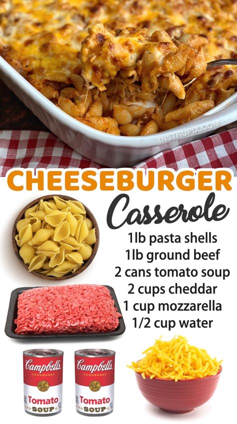 22 Super Easy Dinner Recipes For A Family With Kids Super Easy Dinner, Cheeseburger Casserole, Dinner With Ground Beef, Dinner Recipes Easy Quick, Easy Casserole Recipes, School Lunches, Beef Recipes For Dinner, Beef Dinner, Family Friendly Meals