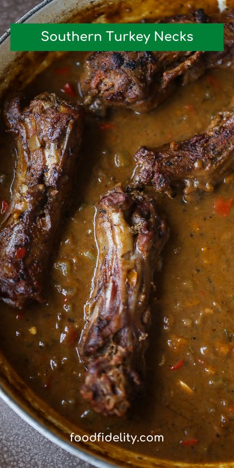 Southern Neck Bones Recipe, Stewed Turkey Necks, Turkey Neck Recipe Crockpot, Turkey Necks And Rice, How To Cook Turkey Necks, Baked Turkey Necks Oven, Baked Turkey Necks Recipe, Turkey Necks Crockpot, Turkey Neck Recipe Southern