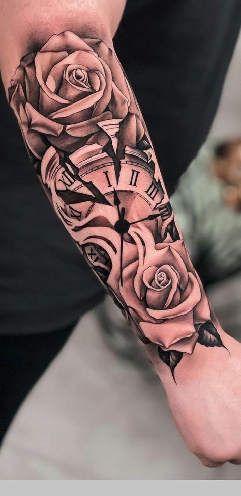 Flowers Tattoos Men, Forearm Tattoo Men Rose, Rose Tattoo Men Bicep, Flower Tattoos Sleeve Men, Rose Tattoo Men Forearm Half Sleeves, Men Flower Tattoo Sleeve, Mens Rose Tattoo Forearm, Rose Forearm Tattoo Men, Flower Sleeve Tattoo Men