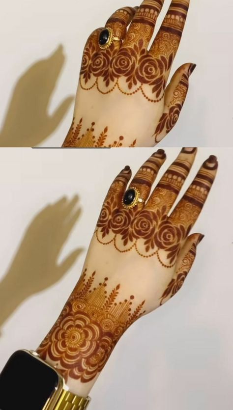 Aesthetic Mehendi, Mehandhi Designs, Front Mehndi Design, Rose Mehndi Designs, Simple Mehndi Designs Fingers, Very Simple Mehndi Designs, Modern Mehndi Designs, Engagement Mehndi Designs, Latest Bridal Mehndi Designs