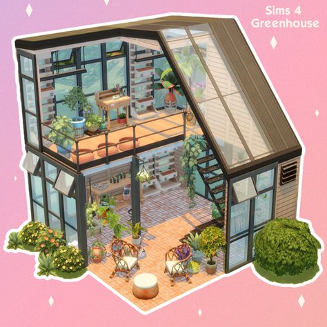 Sims 4 Platform Ideas, Sims 4 Courtyard, Creative Sims 4 House, Aesthetic Sims 4 Builds, Sims 4 Earthship, Sims 4 Plant House, Sims4 Garden Ideas, Green House Sims 4, Sims 4 Creative Build Ideas