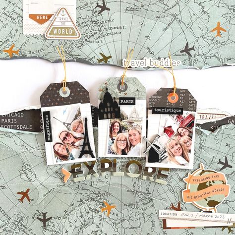 Scrapbooking Vacation, Sesame Place, Scrapbook Gallery, Scrapbooking Layouts Travel, Cruise Scrapbook, Travel Scrapbook Pages, Scrapbooking Sketches, Uniquely Creative, Travel Journal Scrapbook