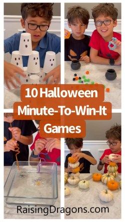 Easy Halloween Minute To Win It Games, Scout Halloween Party, Halloween Minute To Win It Games Kindergarten, Halloween Cup Games For Kids, Halloween Classroom Games 2nd Grade, Fall Games For 1st Grade, Halloween Class Party Games 3rd Grade, Halloween Field Day Games, Preschool Halloween Games Easy