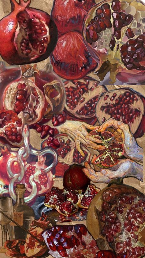 Pomegranate Art, I'm Crazy, Wow Art, Funky Art, Pretty Art, Pretty Wallpapers, So Pretty, Aesthetic Art, Pomegranate