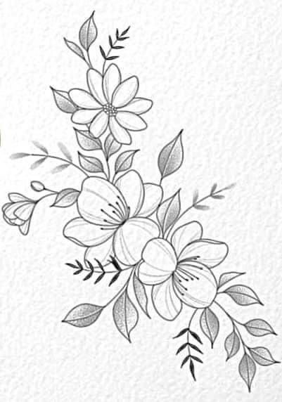 Mandela And Flower Tattoo Design, Floral Vine Tattoos With Butterflies, Fine Line Flowers Design, Flower Tattoo Drawings Simple, Floral Fine Line, Pisces Flower Tattoo, Fine Line Flowers, Large Flower Tattoo, Mandela Tattoo Design