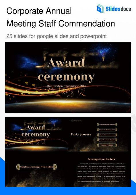 Presentation Slides Design, Office Templates, Corporate Awards, Slides Design, Google Slides Theme, Award Ceremony, Annual Meeting, Document Templates, Microsoft Word Templates