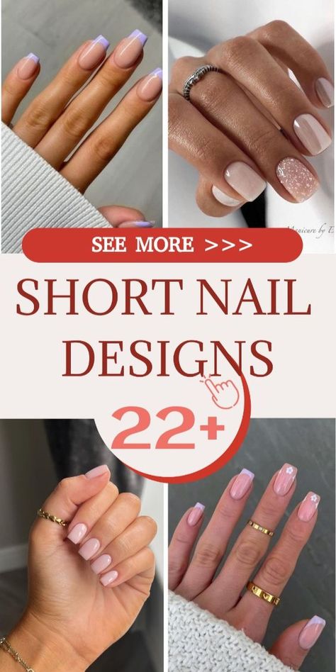 💅 Short nails, endless possibilities! Embrace the versatility of short nail designs and let your creativity shine. Opt for a minimalist yet stylish look with a nude or sheer polish on your short nails for a clean and natural appearance. Alternatively, go for a playful and vibrant design with colorful stripes, polka dots, or even tiny floral patterns to add a touch of whimsy to your short nails. Don't be afraid to experiment with different textures, like matte or glossy finishes, to create unique and eye-catching short nail designs. Whether you're heading to the office or enjoying a casual day out, these short nail designs will keep your nails looking fabulous. #ShortNailDesigns #EndlessPossibilities Natural Dip Nail Designs, Short Nails No Design, Short Acrylic Nail Art Designs, Natural Nail Art Short, Short Nails Nude Design, Short Nail Shape Ideas, Short Nude Nail Designs, Short Natural Nail Designs Gel, Nude Short Nails Ideas