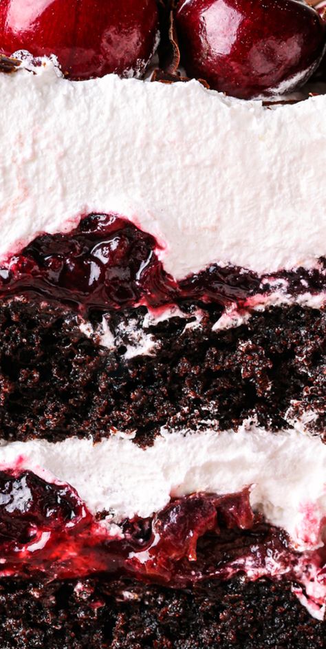 Black Forest Cake Mix Recipe, Black Forest Cake Without Alcohol, Cherry Filling For Black Forest Cake, Authentic German Black Forest Cake Recipe, Black Forest Parfait, Easy And Delicious Cake Recipes, Black Forest Cake Cherry Filling, Black Forest Pudding Cake, Diy Black Forest Cake