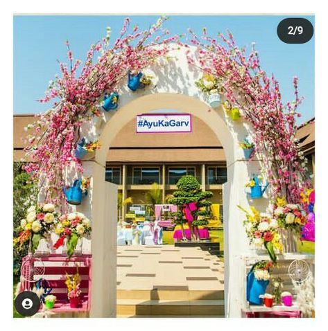 Carnival Haldi, Gate Decoration, Elegant Garden, Walkway, Gate, Carnival