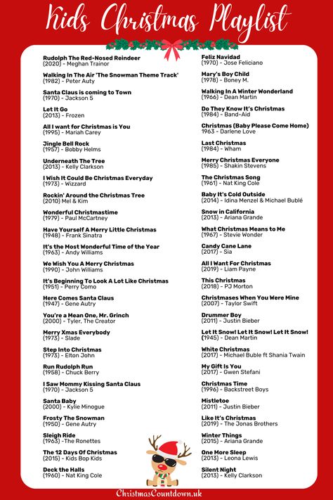 Kids Christmas Playlist Xmas Playlist Names, Christmas Spotify Playlist Names, Christmas Playlist Names, Kids Christmas Music, Christmas Song List, Christmas Program Ideas, Christmas Party Program, Christmas Party Playlist, Music Playlist Ideas