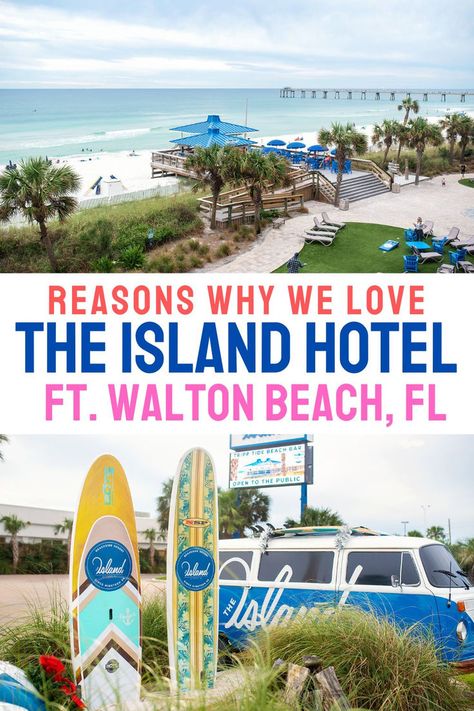 review of The Island Hotel Fort Walton Beach Florida Ft Walton Beach Florida, Okaloosa Island Florida, Fort Walton Beach Florida, Florida Travel Destinations, Beautiful Florida, Florida Travel Guide, Island Hotel, Okaloosa Island, Florida Destinations