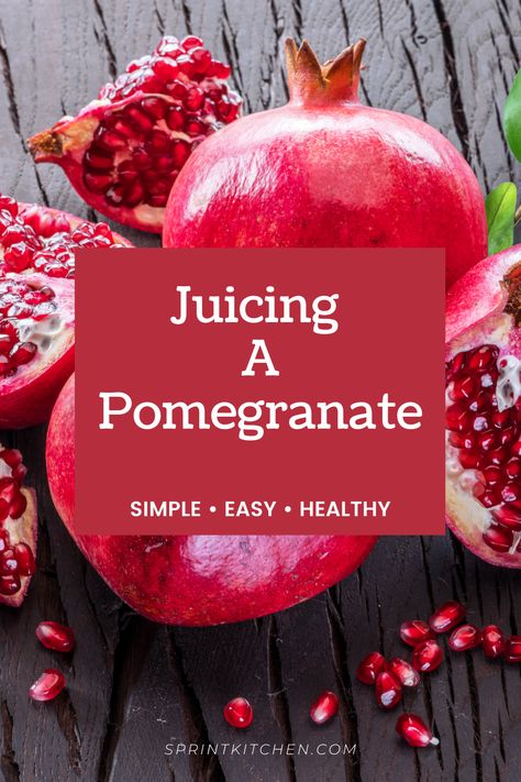 Juicing Pomegranate How To, Pomegranate Juice Recipe Healthy, How To Juice A Pomegranate, How To Make Pomegranate Juice, Pomagranet Juice Recipes, Fresh Pomegranate Recipes, Pomegranate Recipes Healthy, Pomegranate Juice Recipe, Pomegranate Water