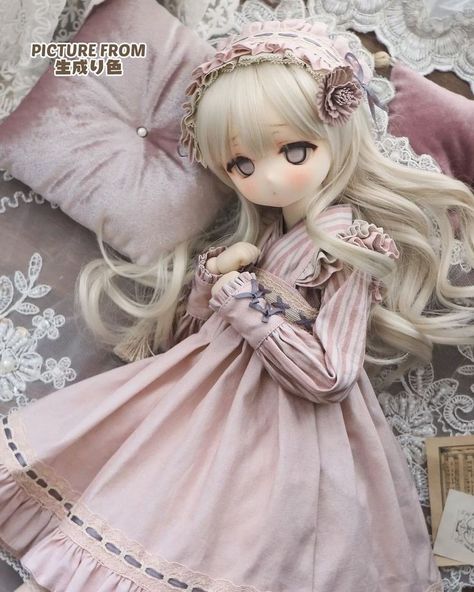 Myou Doll Bjd, Lolíta Doll, Cute Doll Outfits, Pretty Dolls Cute, Bjd Cute, Marionette Doll, Aesthetic Doll, Azone Doll, Dolls Aesthetic