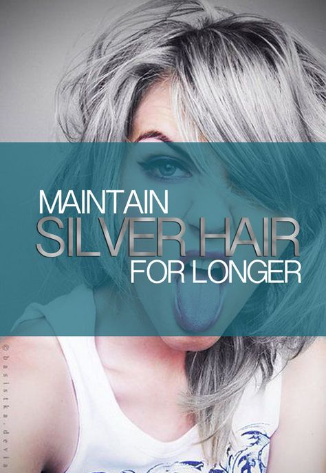 Have you been holding off on trying the silver hair trend because you’re not sure how to maintain it? Or, is your hair already dyed silver, but you worry that your shiny tresses will tarnish? Hairdo Ideas, Grey Hair Care, Granny Hair, Silver Hair Color, Silver Grey Hair, Hair Trend, Going Gray, Grey Hair Color, Normal Hair