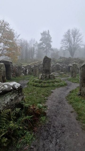 Anne Ragnhild on Instagram: "The Druid's Temple 🌑 Originally built in the nineteenth century, the Druid's Temple was built by William Danby to resemble ancient stone circles such as the Stonehenge. Despite it not being as ancient as the other stone circles I visited, the Druid's Temple had such a lovely atmosphere to it, especially since it was so foggy! Thank you @draugaskald for taking me 🖤 #thedruidstemple #druidstemple #stonecircles #stonecircle #standingstone #yorkshire #visityorkshire Pagan Temple Aesthetic, Druid Temple, Ancient Scotland Aesthetic, Druids Temple, Pagan Temple, Scottish Folklore, Ancient Scotland, Ruined Temple, Druids Temple Yorkshire