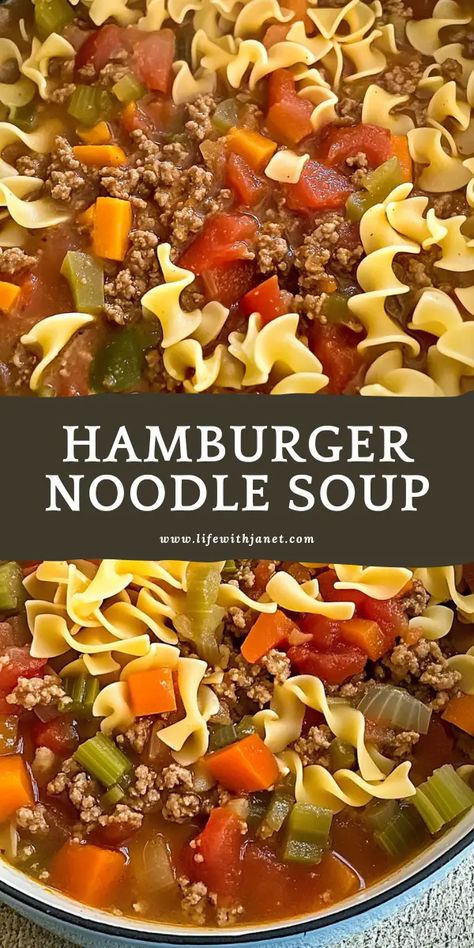 Hamburger Noodle Soup