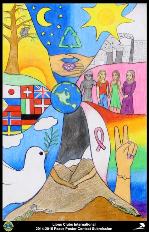 2014-15 Lions Clubs International Peace Poster Competition submission from Sykkylven/Sigtuna Lions Club in Norway Dare To Dream Poster Drawing, Peace Poster Ideas, Poster On Peace, Peace Poster Drawing Ideas, Buwan Ng Wika Drawing, Save Water Poster Drawing, Peace Drawing, World Peace Day, Peace Painting