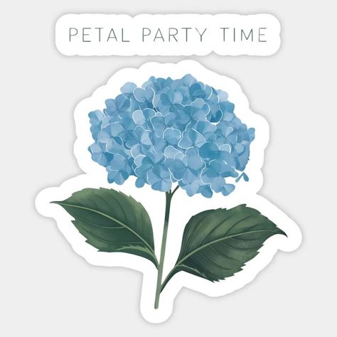 Petal Party Time Minimalist Line Art Blue Hydrangea T-Shirt Design - Petalpartytime - Sticker | TeePublic Minimalist Line Art, Blue Hydrangea, Art Blue, Party Time, T Shirt Design, Hydrangea, Shirt Design, Line Art, Shirt Designs