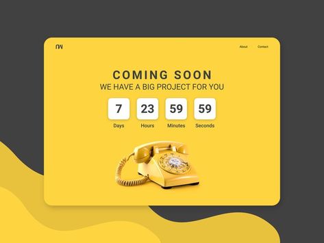 #dailyui #countdown #website #timer #webdesign #uitimer #uicountdown #yellow #uidesign #userinterface #uiux #uxdesign #redesign #branding #mobileinterface #dribbblers Countdown Website, Timer Website, Proposal Layout, Ui Website, Ux App Design, Countdown Clock, Website Promotion, Ui Design Website, Mobile Interface