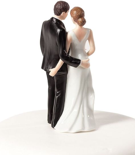 This wedding cake topper is perfect for the silly, sexy bride and groom who have a great sense of humor! Give your guests a laugh with this perfect finishing touch to your wedding cake decorations! Buy now using this affiliate link! Wedding Cake Topper Figurines, Heart Wedding Cakes, Funny Wedding Cake Toppers, Elegant Couple, Wedding Cake Decorations, Lesbian Wedding, Wedding Topper, Tiered Wedding Cake, Grooms Cake