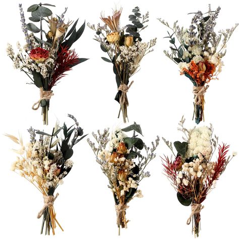 Wedding Dried Flowers, Dried Flower Bouquet Wedding, Plant Centerpieces, Dried Flower Bouquets, Bridesmaid Diy, Dried Flowers Wedding, Wedding Photo Props, Vase Crafts, Dried Bouquet