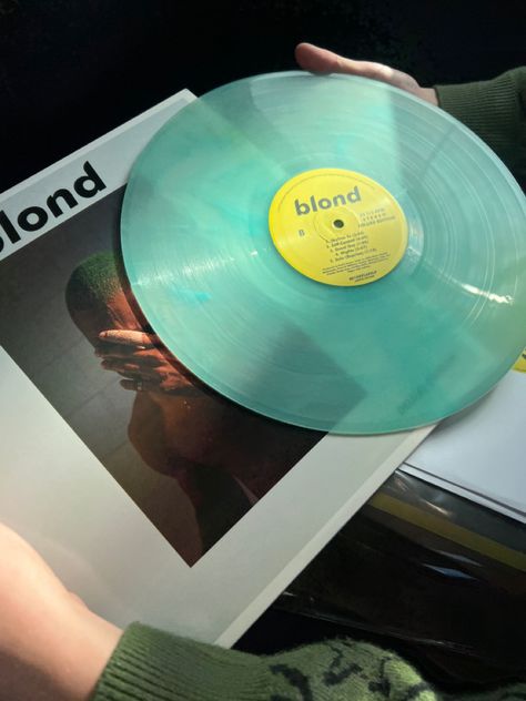 Vinyl Aesthetic Frank Ocean, Frank Ocean Blond Vinyl, Lp Aesthetic, Vinyl Records Aesthetic, Blonde Vinyl, Blond Frank Ocean, Celebrity Merch, Record Player Aesthetic, Records Aesthetic