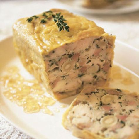 Chicken Terrine with Macadamia Nuts Recipe | SAVEUR Chicken Terrine, Macadamia Nut Recipes, Terrine Recipe, Pate Recipes, Cured Meats, Meat And Cheese, Macadamia Nuts, Macadamia, Meatloaf