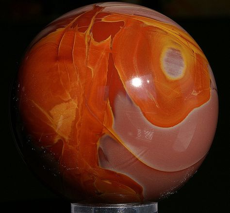 Noreena Jasper sphere Noreena Jasper, Crystal Balls, Gazing Ball, Orange Crystals, Wrapped Jewelry, Crystals Minerals, Crystal Ball, Wire Wrapped Jewelry, Crystal Glass