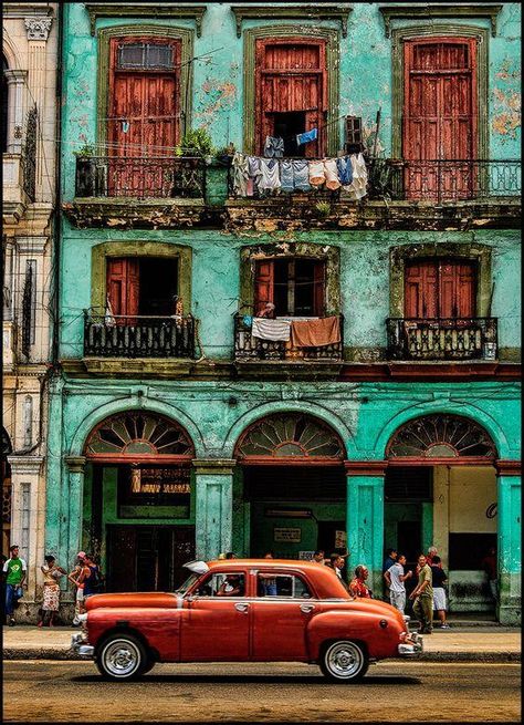 Cuba Art, Cuba Havana, Havana Nights, Cuba Travel, Varadero, Havana Cuba, Destination Voyage, Red Car, Dream Destinations