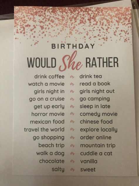 Birthday Quiz, 30th Birthday Ideas For Women, 15th Birthday Party Ideas, Birthday Party Checklist, Party Checklist, Princess Tea Party, Birthday Activities, Birthday Party Activities, 23rd Birthday