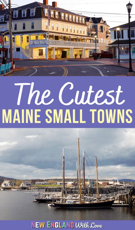 If you’re looking to visit a town that is photogenically fabulous and full of small-town appeal, then you must visit one of the 10 cutest small towns in Maine. | Small Maine towns | New England coastal towns | coastal maine destinations | small towns of New England USA | places to visit in Maine | charming towns and villages in Maine Best Places To Visit In Maine Summer, Maine Destinations, Maine Coastal Towns, Places To Visit In Maine, Visiting Maine, Salem Massachusetts Travel, Portland Maine Travel, Maine In The Fall, Maine Road Trip