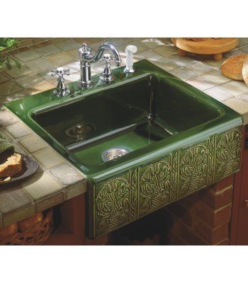 Coolest sink ever. Kohler Farmhouse Sink, Kohler Kitchen Sink, Rustic Sink, Kitchen Cabinets Pictures, Old World Kitchens, Kohler Kitchen, London Kitchen, Farm Sink, Sink Design