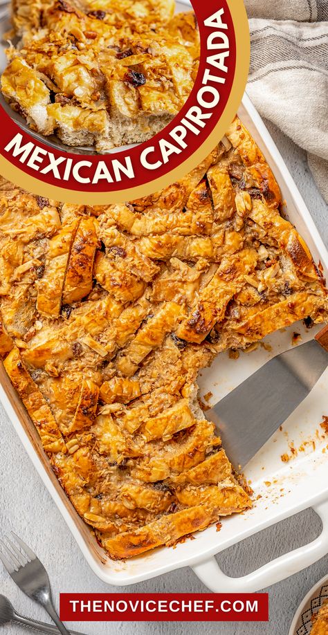 Capirotada Recipe, Mexican Bread Pudding, Clean Desserts, Mexican Bread, Clean Dessert, Mexican Dessert Recipes, Best Mexican Recipes, Mexican Dessert, Easy Mexican