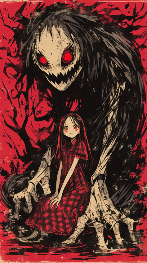 Boogeyman Character Design, Anime Horror Drawing, Monster Illustration Creepy, Goth Art Wallpaper, Gory Art Style, Creepy Cat Manga, Creepy Anime Art, Dark Horror Drawings, Boogeyman Art