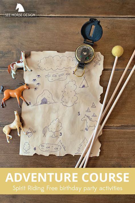 Horse Theme Birthday Party Activities, Hobby Horse Birthday Party, Horse Riding Party, Horse Bday Party, Spirit Riding Free Birthday Party Ideas, Spirit Themed Birthday Party Girl, Spirit Untamed Birthday Party, Spirit Horse Birthday Party, Horse Party Games