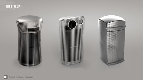 Trash Can Design, City Clean, San Francisco Design, Urban Industrial, Stainless Steel Pipe, Ui Design Inspiration, Conceptual Design, Trash Bins, Recycled Bottles